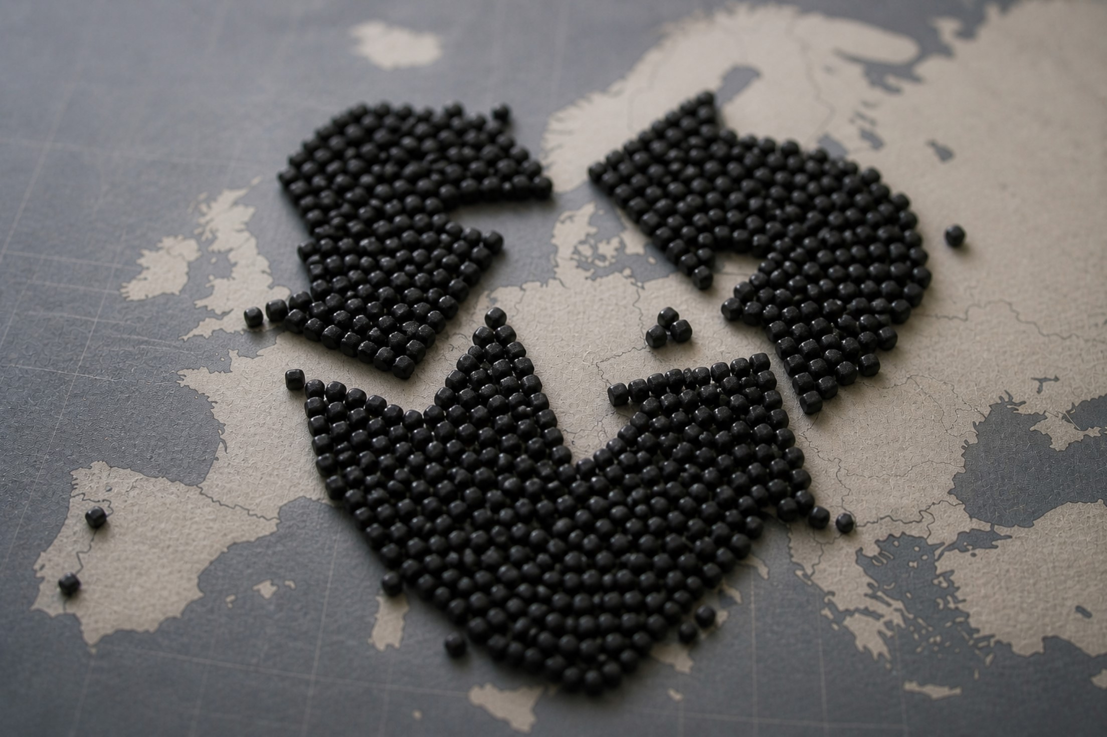 Recycled plastic granules
